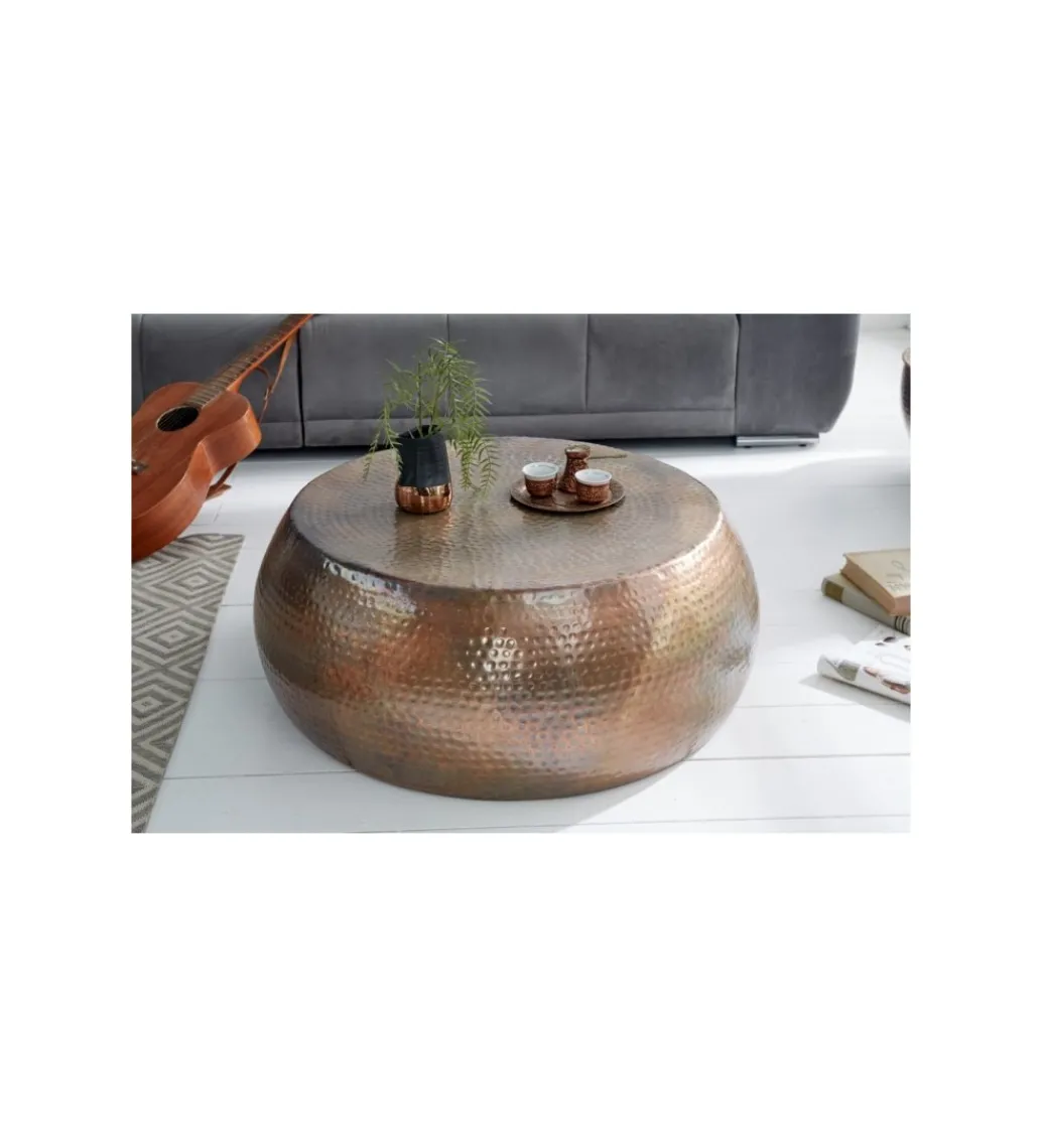 Stolik kawowy Orient 80 cm miedziany*Invicta Interior Outlet