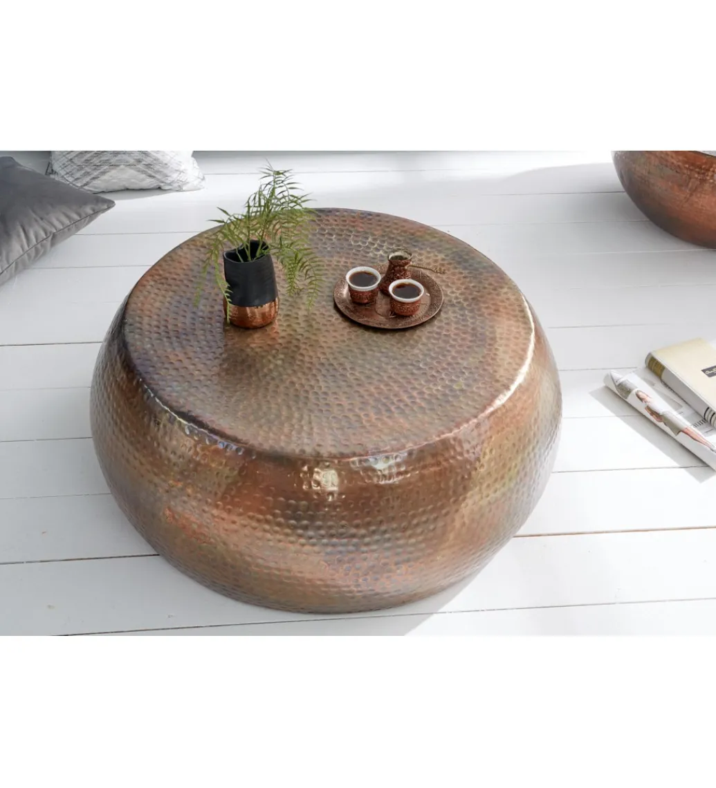 Stolik kawowy Orient 80 cm miedziany*Invicta Interior Outlet