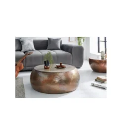 Stolik kawowy Orient 80 cm miedziany*Invicta Interior Outlet