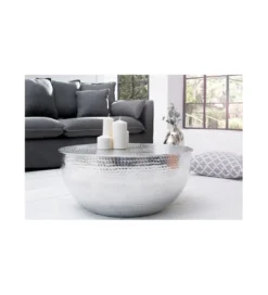 Stolik kawowy Orient 60 cm srebrny*Invicta Interior Outlet