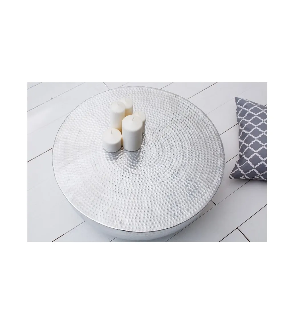 Stolik kawowy Orient 60 cm srebrny*Invicta Interior Outlet