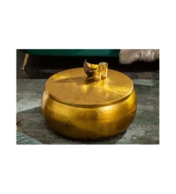 Stolik Kawowy Orient 70 Cm Złoty*Invicta Interior Clearance