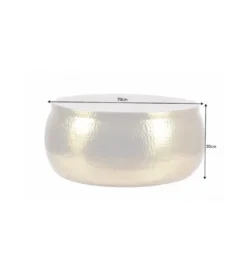 Stolik Kawowy Orient 70 Cm Złoty*Invicta Interior Clearance