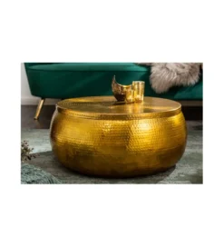Stolik Kawowy Orient 70 Cm Złoty*Invicta Interior Clearance