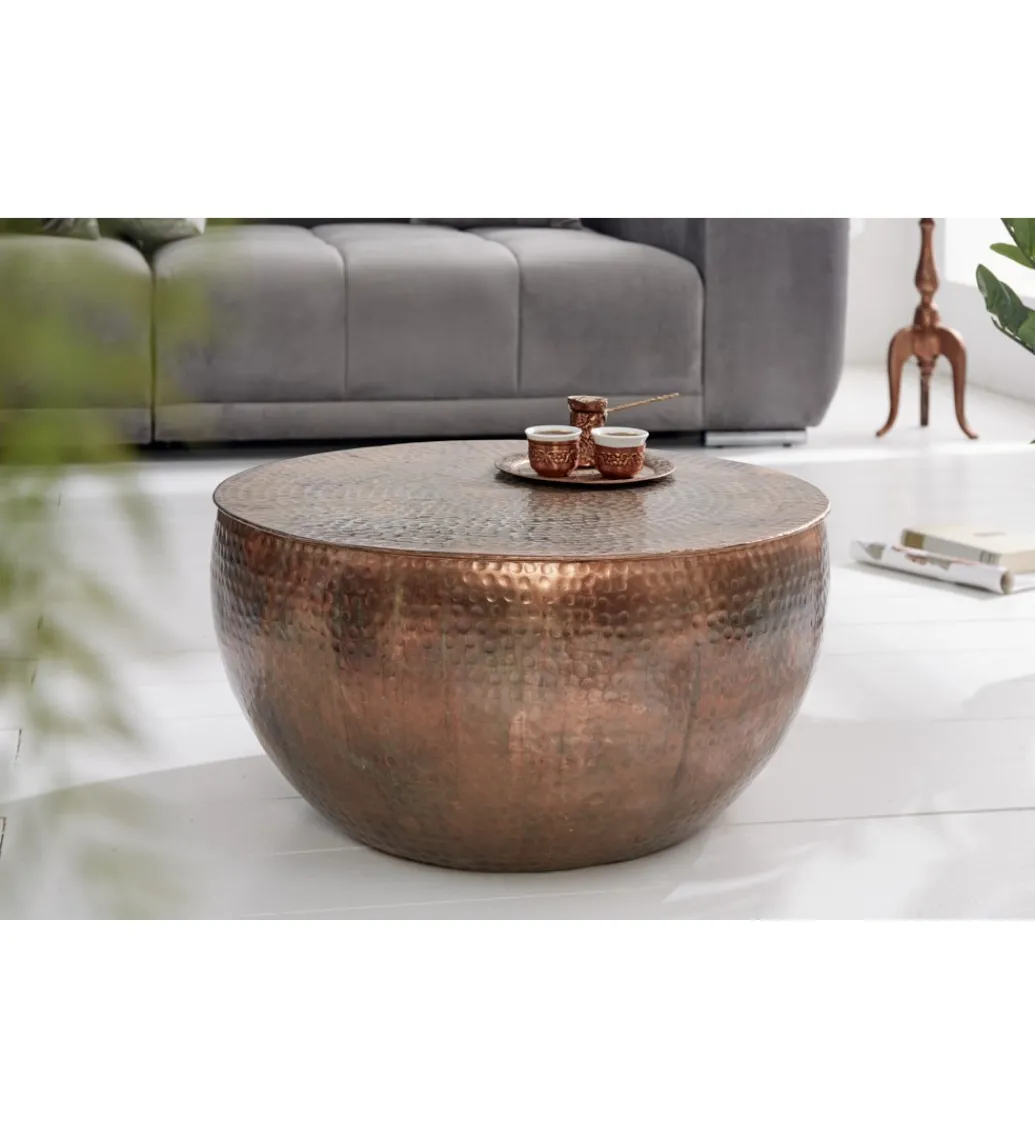 Stolik kawowy Orient II 60 cm antyczna miedź*Invicta Interior Sale