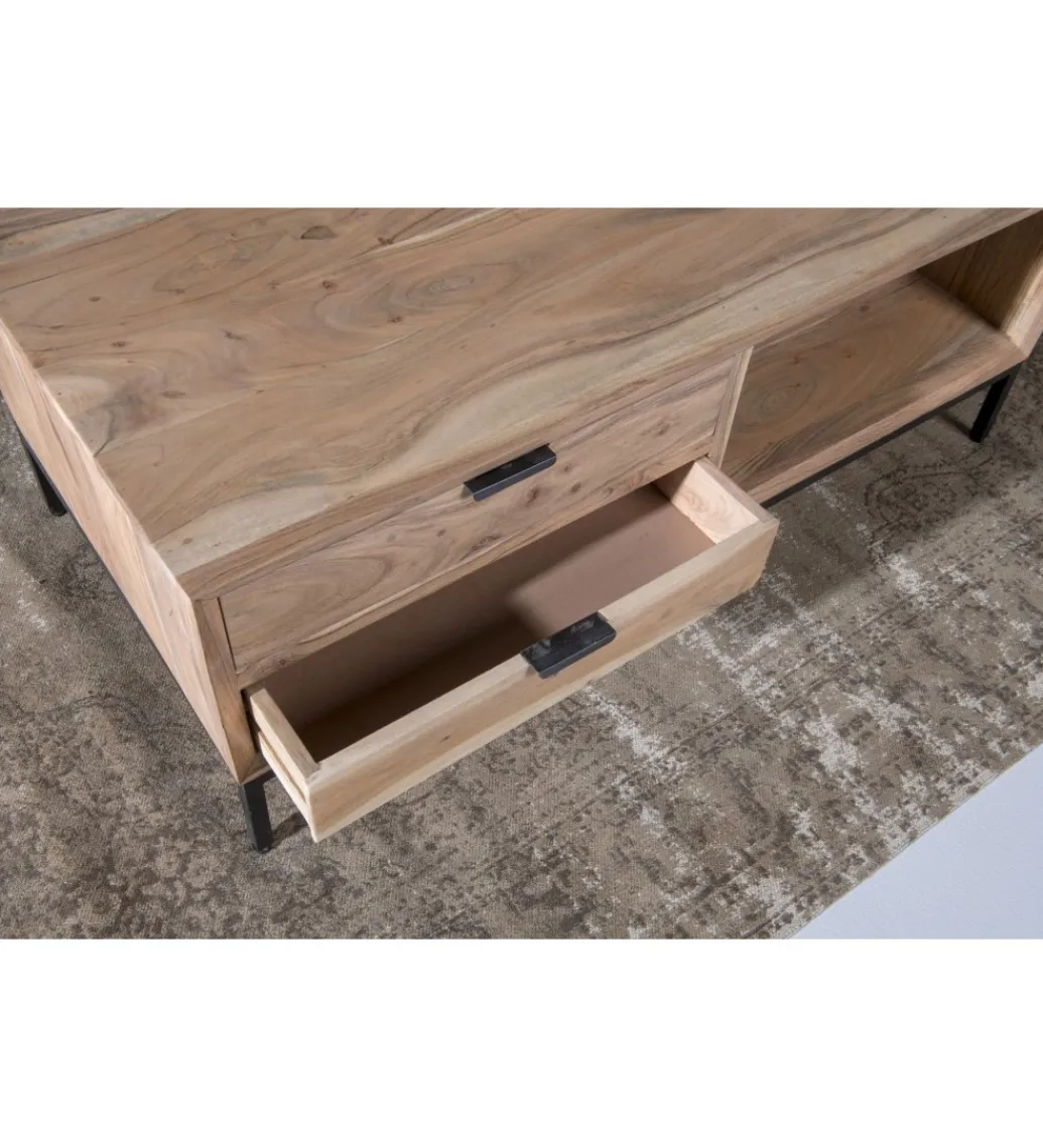 Stolik kawowy OSSLO 120 cm drewno akacja*LF-Design Discount