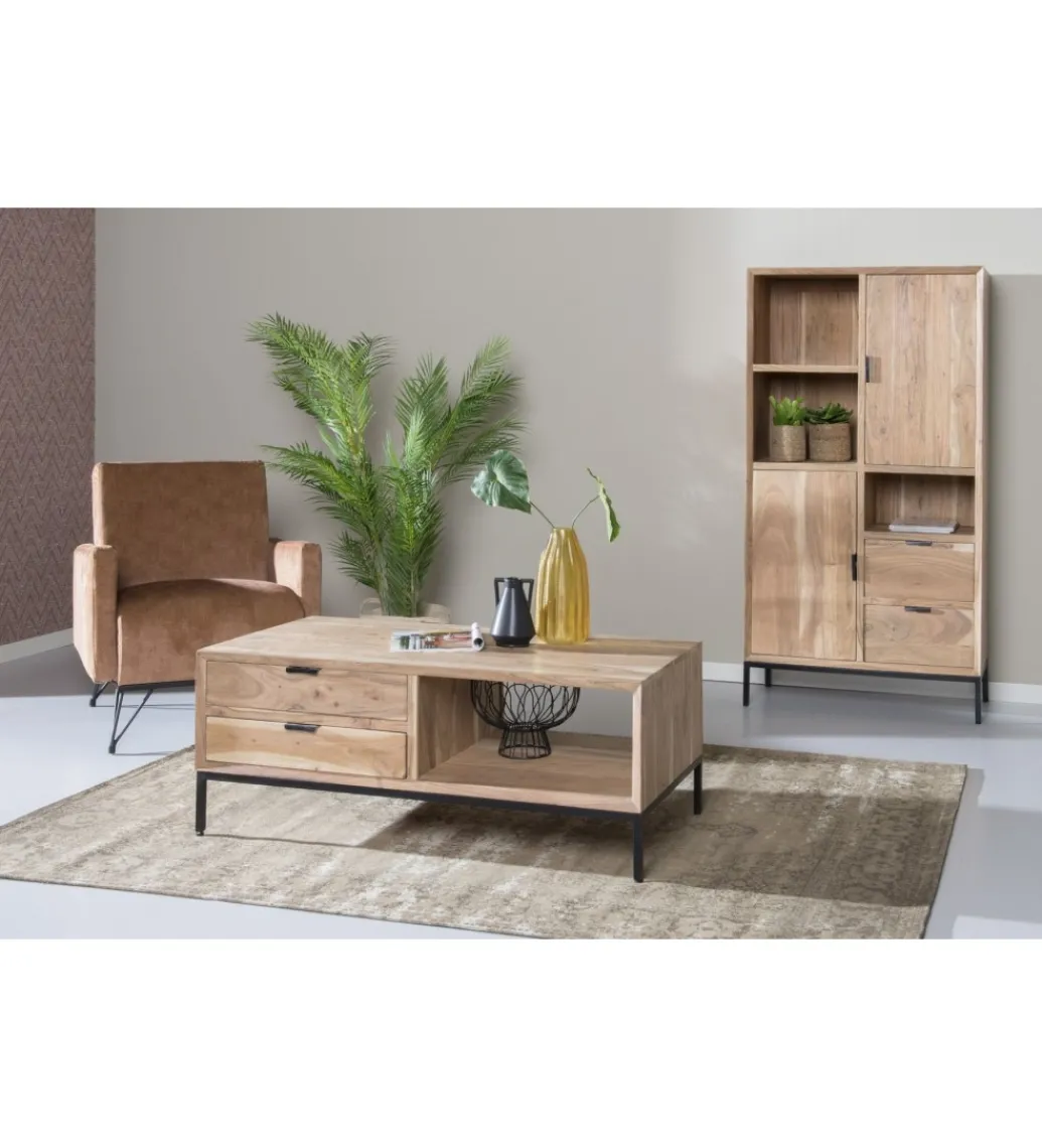 Stolik kawowy OSSLO 120 cm drewno akacja*LF-Design Discount