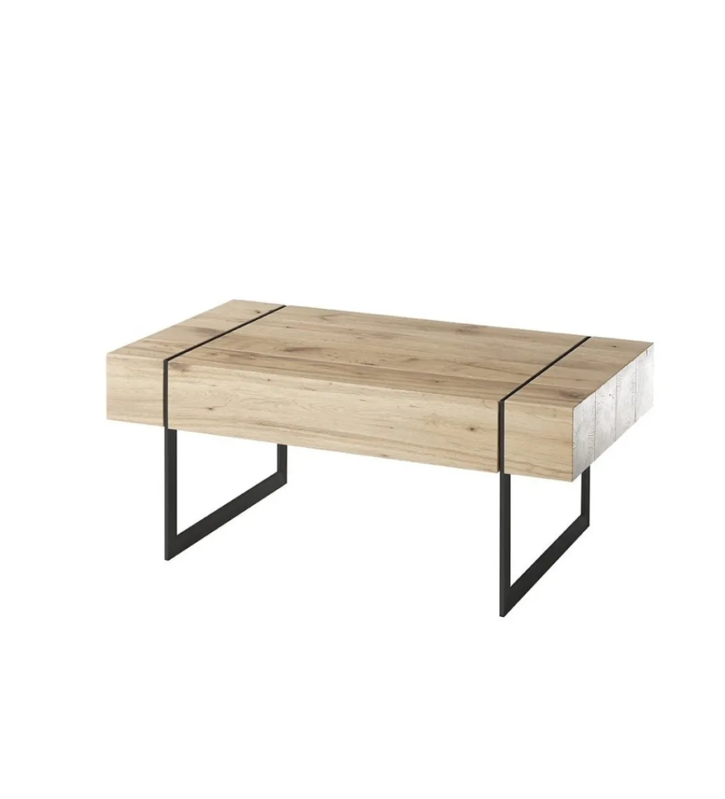 Stolik kawowy PAPHOS 110 cm w optyce dąb sękaty*MCA Best