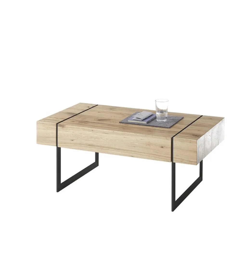 Stolik kawowy PAPHOS 110 cm w optyce dąb sękaty*MCA Best