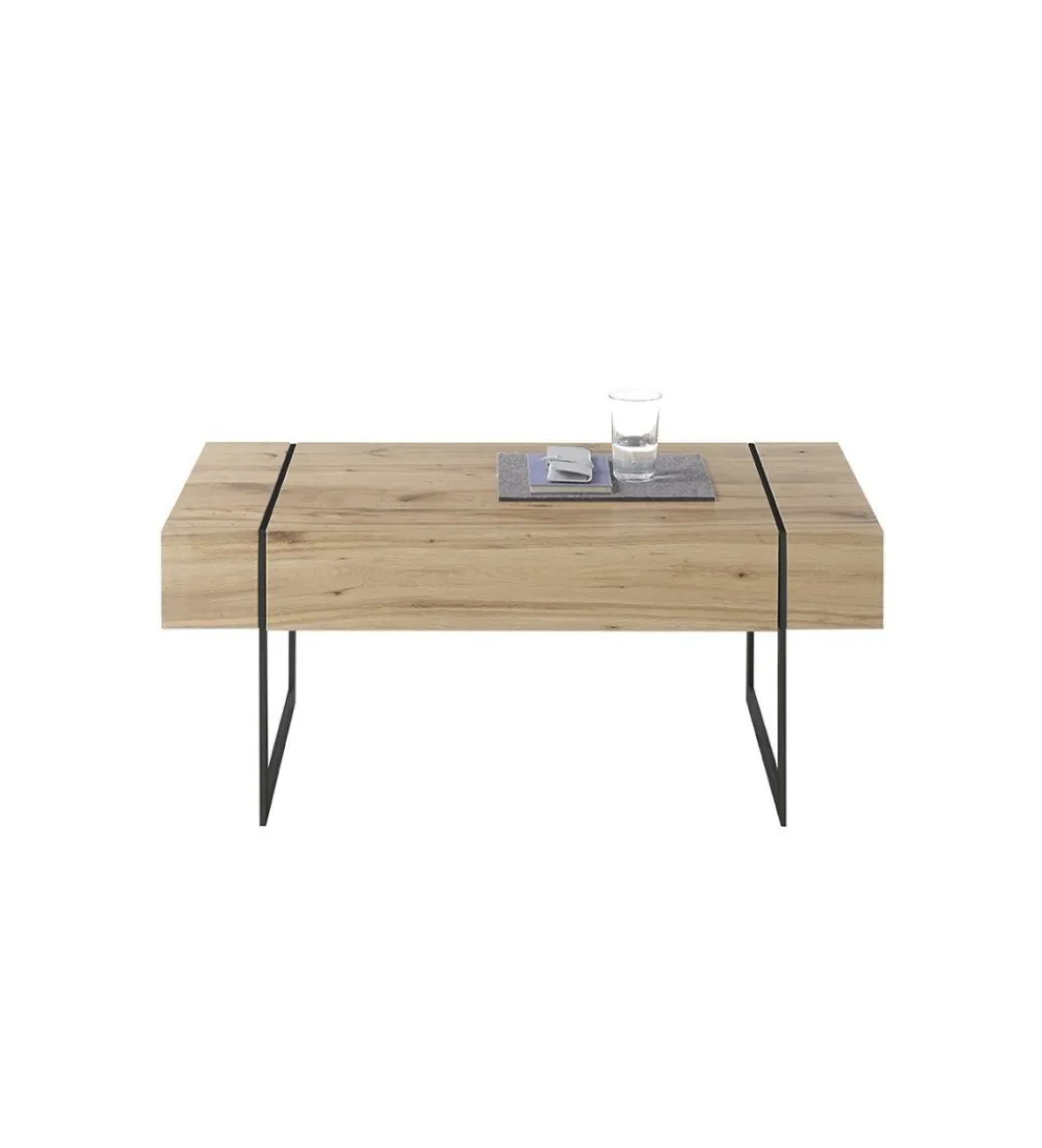 Stolik kawowy PAPHOS 110 cm w optyce dąb sękaty*MCA Best