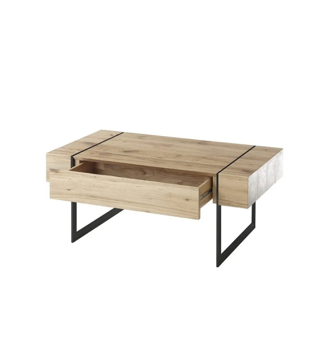 Stolik kawowy PAPHOS 110 cm w optyce dąb sękaty*MCA Best