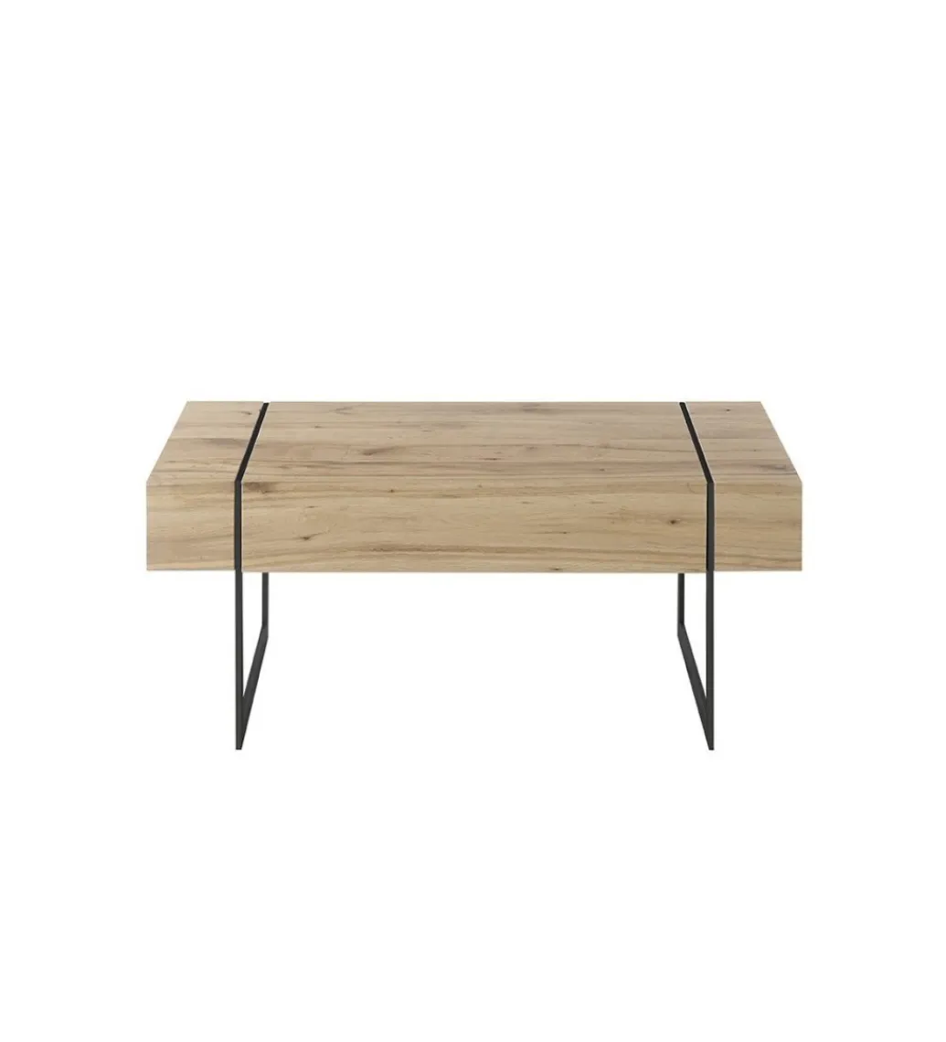 Stolik kawowy PAPHOS 110 cm w optyce dąb sękaty*MCA Best