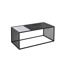 Stolik kawowy PASCAL 100 cm w optyce czarnego marmuru*Invicta Interior New