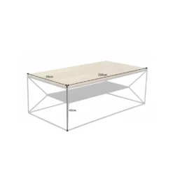 Stolik kawowy PASCAL dąb 110 cm*Invicta Interior Discount