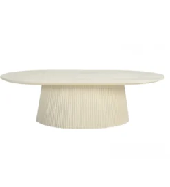 Stolik kawowy PATO 120 cm drewno mango biała*LF-Design Discount