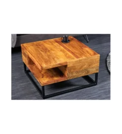 Stolik kawowy PEGU Giant 60 cm drewno sheesham*Invicta Interior
