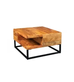Stolik kawowy PEGU Giant 60 cm drewno sheesham*Invicta Interior