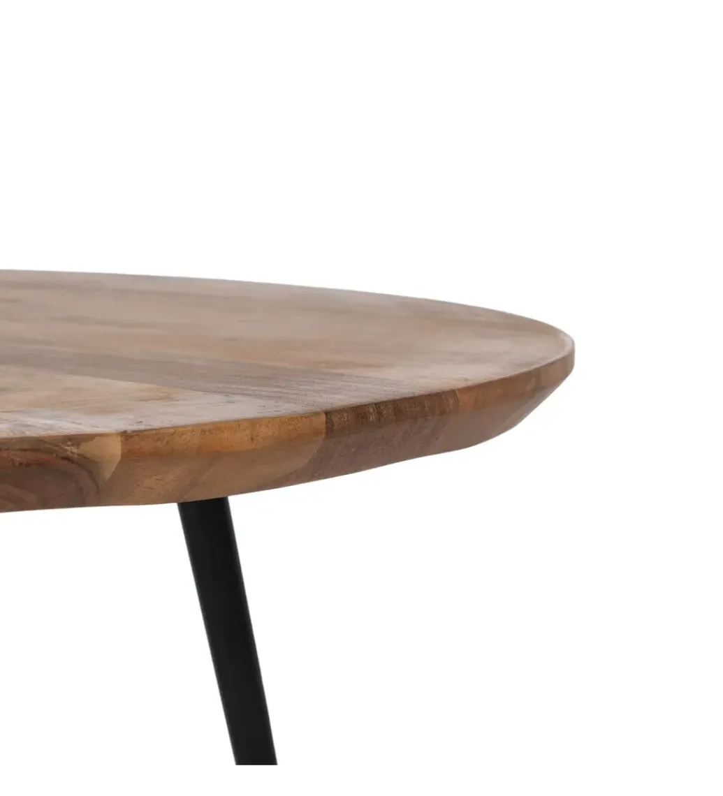 Stolik kawowy PIRLO SET II drewno akacja*Zona-Design