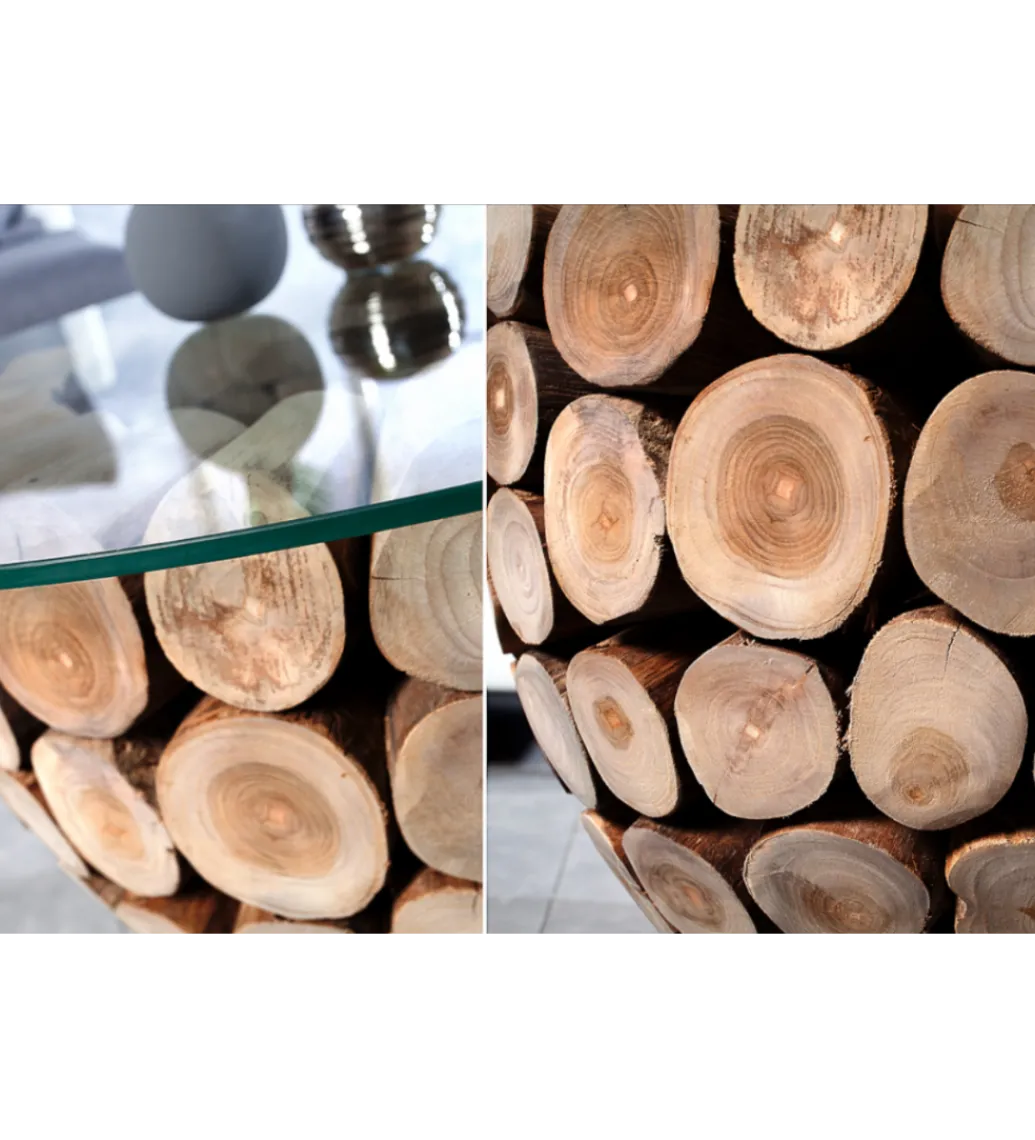 Stolik kawowy Pure Nature 70 cm drewno Teak*Invicta Interior Clearance