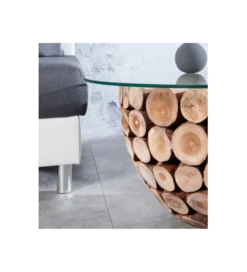 Stolik kawowy Pure Nature 70 cm drewno Teak*Invicta Interior Clearance