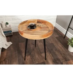 Stolik kawowy Pure Nature 45 cm naturalne mango*Invicta Interior - przedsprzedaż Discount