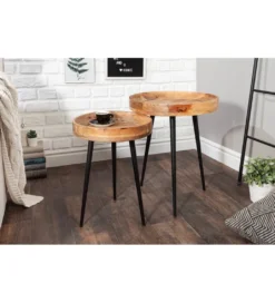 Stolik kawowy Pure Nature 35 cm naturalny mango*Invicta Interior - przedsprzedaż Discount