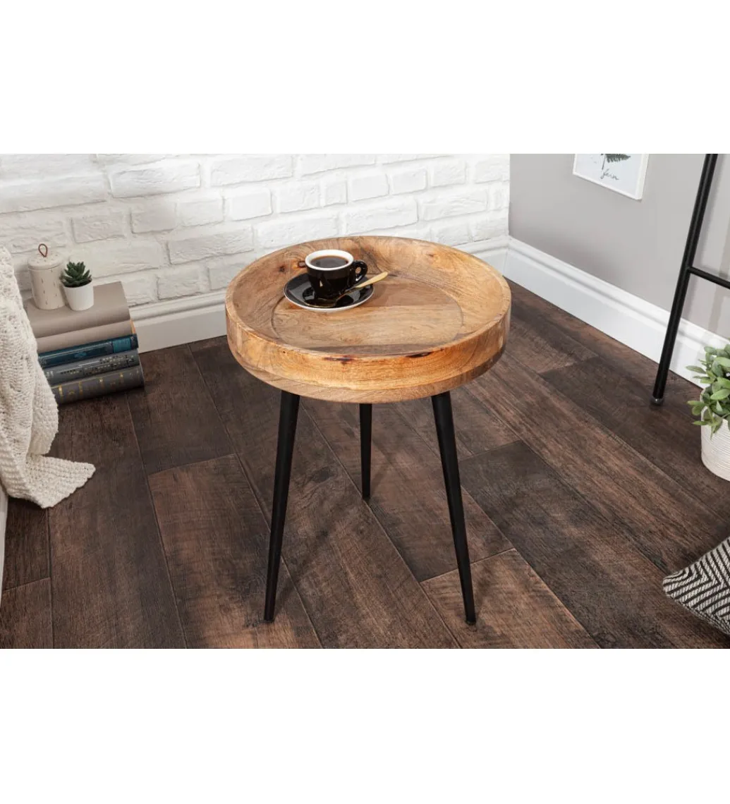 Stolik kawowy Pure Nature 35 cm naturalny mango*Invicta Interior - przedsprzedaż Discount