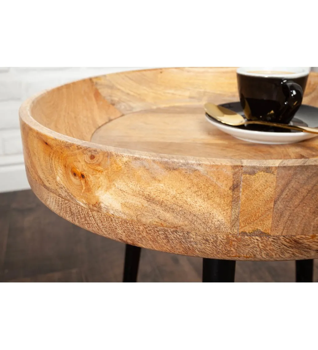Stolik kawowy Pure Nature 35 cm naturalny mango*Invicta Interior - przedsprzedaż Discount