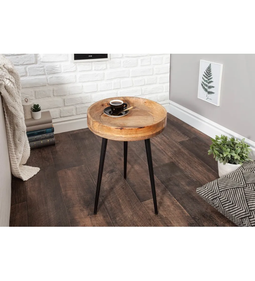 Stolik kawowy Pure Nature 35 cm naturalny mango*Invicta Interior - przedsprzedaż Discount