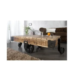 Stolik kawowy Railway 120 cm drewno Mango*Invicta Interior Outlet