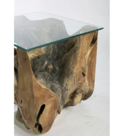 Stolik kawowy RAIZ 40 cm drewno tekowe*Imeri New