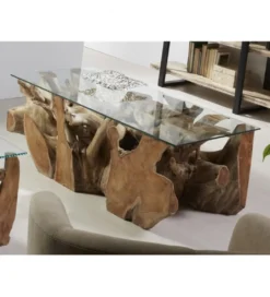 Stolik kawowy RAIZ 120 cm drewno tekowe*Imeri Discount