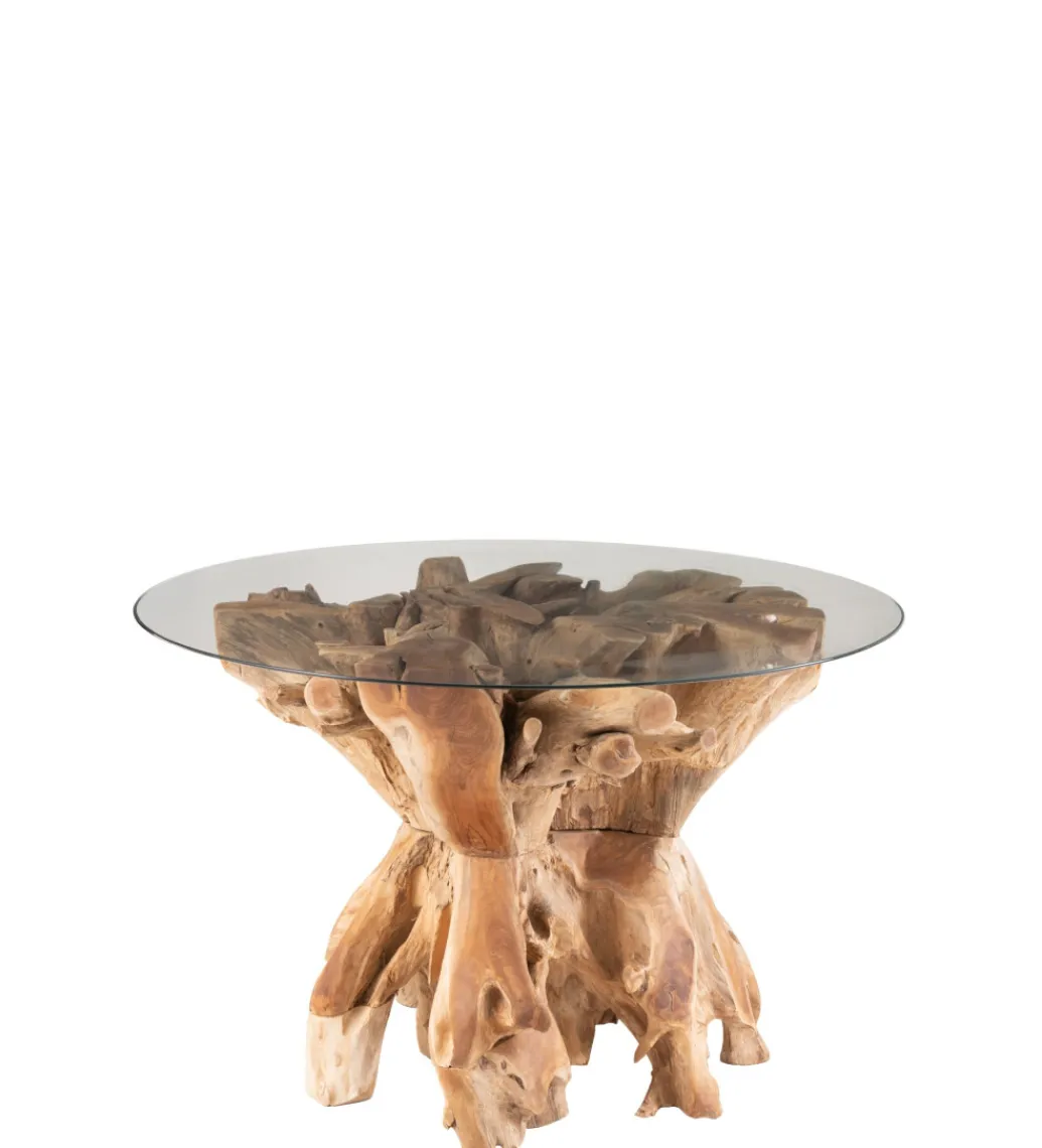 Stolik kawowy RAOUL 140 cm drewno teak naturalny*J-Line Clearance