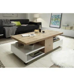 Stolik kawowy RENNES Jamaika w kolorze biało dębowym*MCA Outlet