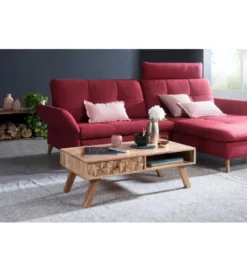 Stolik kawowy REWA 95 cm drewno akacja*WOHNLING, GERMANY New