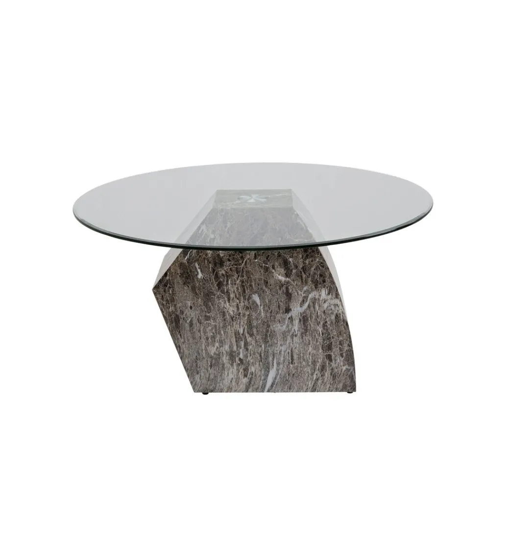Stolik kawowy ROCKY 90 cm szary marmur*KARE Discount