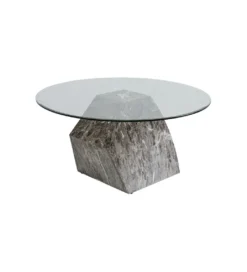 Stolik kawowy ROCKY 90 cm szary marmur*KARE Discount