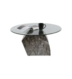 Stolik kawowy ROCKY 90 cm szary marmur*KARE Discount
