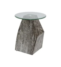 Stolik kawowy ROCKY 45 cm szary marmur*KARE