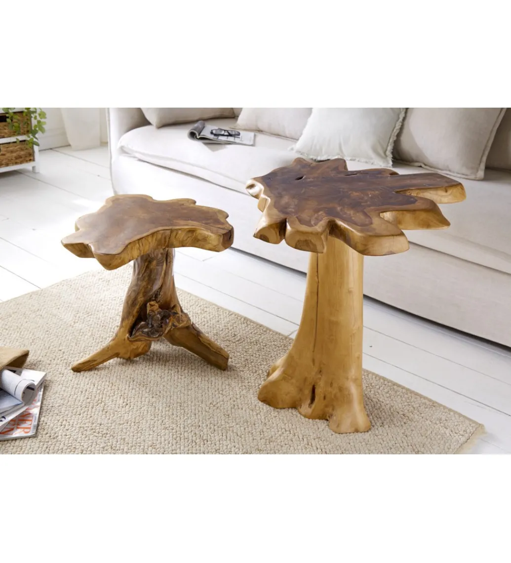 Stolik kawowy Root 60 cm drewno Teak*Invicta Interior Sale