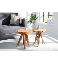 Stolik kawowy Root drewno Teak*Invicta Interior Online
