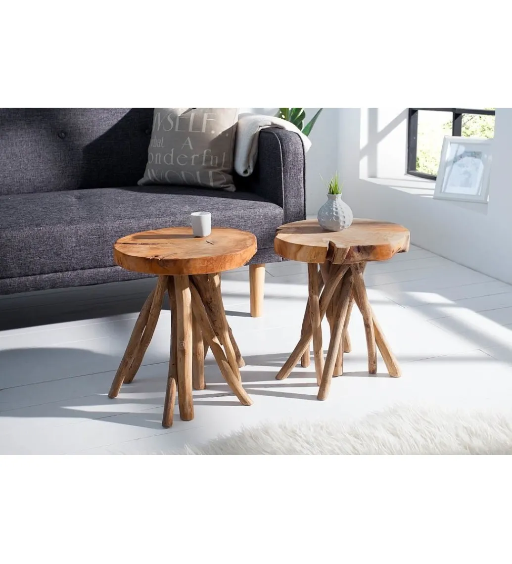 Stolik kawowy Root drewno Teak*Invicta Interior Online