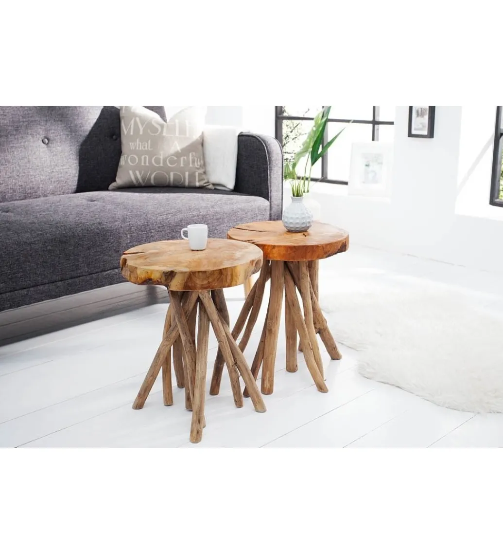 Stolik kawowy Root drewno Teak*Invicta Interior Online