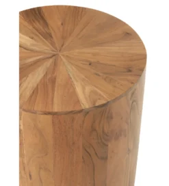 Stolik kawowy ROUND 45 cm drewno akacja naturalny*J-Line New