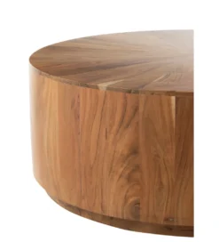 Stolik kawowy ROUND 90 cm drewno akacja naturalny*J-Line Hot