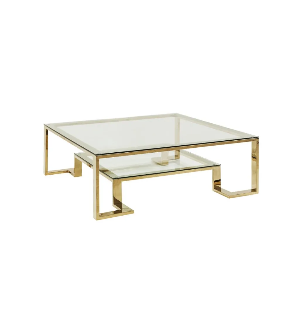 Stolik kawowy RUSH 120 cm złoty szklany*KARE Clearance