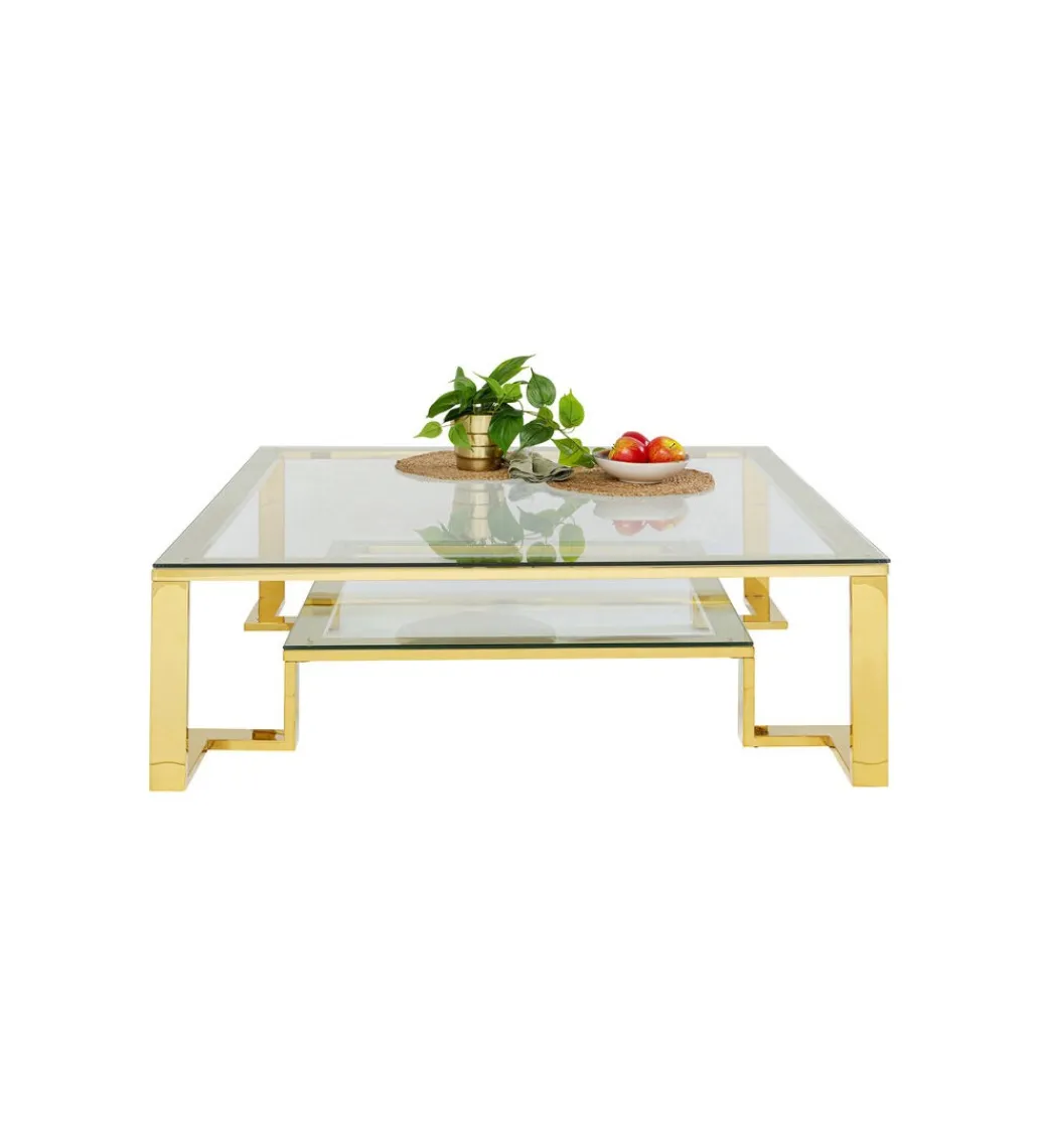 Stolik kawowy RUSH 120 cm złoty szklany*KARE Clearance