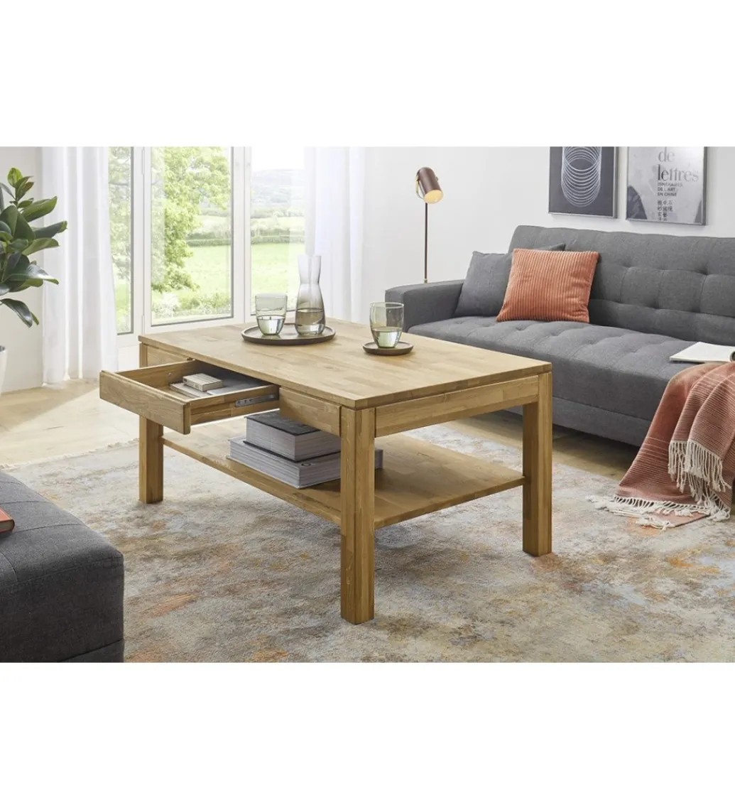 Stolik kawowy SALEM 115 cm dąb lity sękaty*MCA Sale