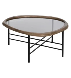 Stolik kawowy SATAMY 76 cm naturalny czarny*Zona-Design Sale