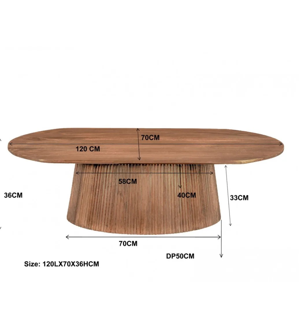 Stolik kawowy SELVETOR 120 cm drewno mango*LF-Design Hot